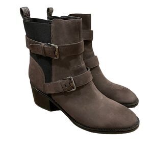 Donald Pliner Ankle Boots Adults Womens 9.5 Dahlin Calf Suede Steel Gray